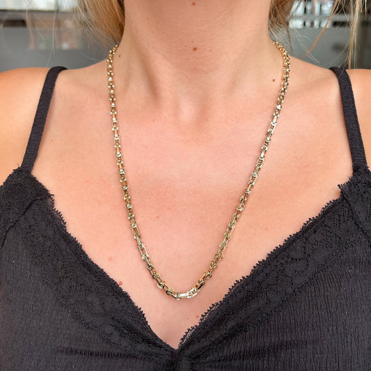 Cadena Hombre Articulada 60cm en Oro Amarillo 9 Kilates