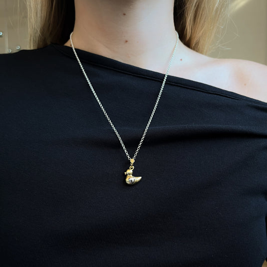 Cadena y Colgante Mamá Pato en Plata by CUSTOMIMA