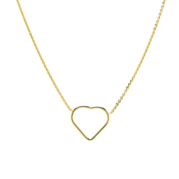 Gargantilla silueta Corazón 18x16 en Oro Amarillo de 9Kilates