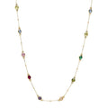 Gargantilla de Oro de 9 Quilates con Circonitas de Colores