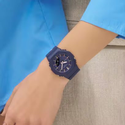 Reloj Casio G-SHOCK Mujer Anaógico-Digital Azul y Oro Rosa