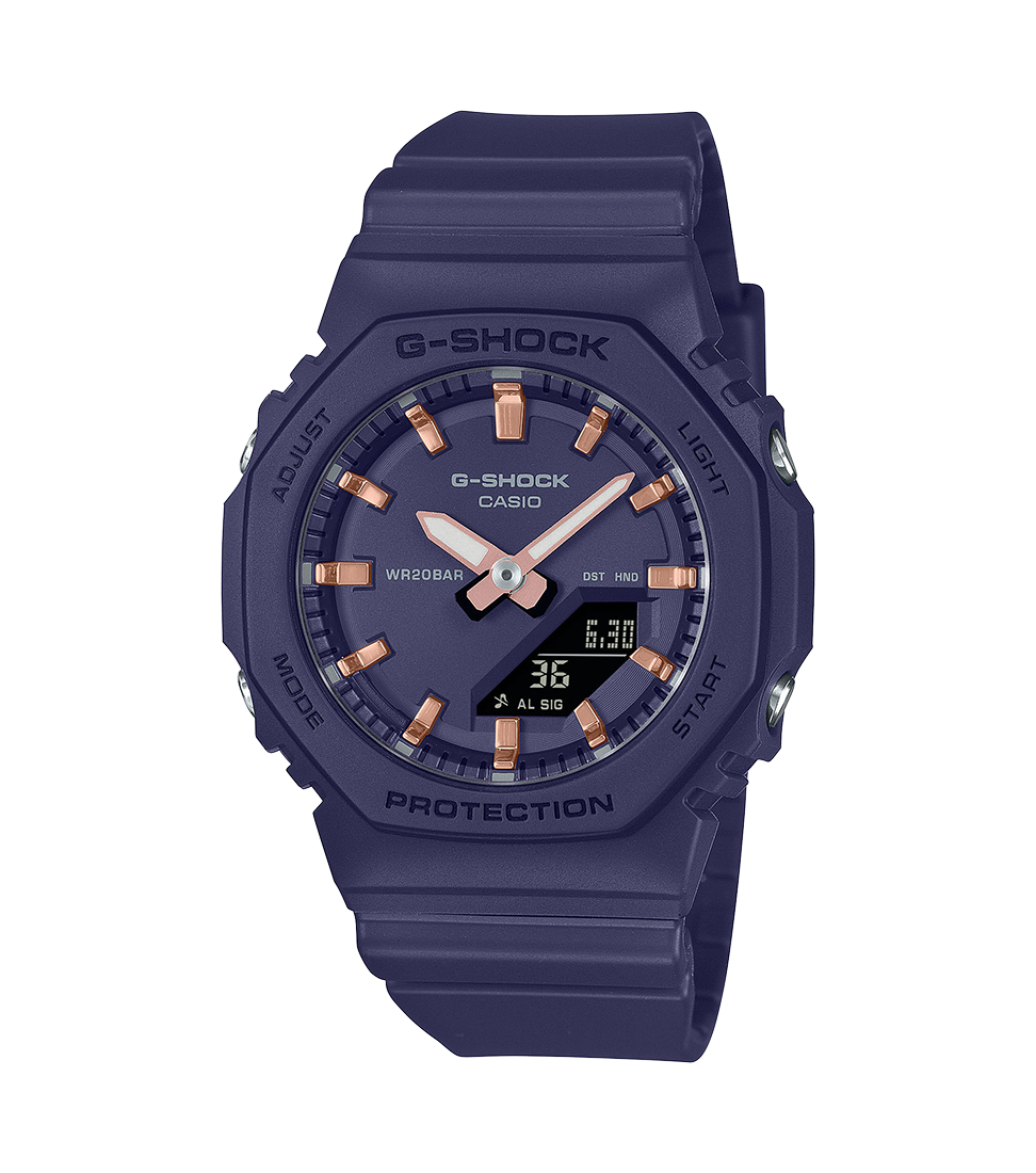 Reloj Casio G-SHOCK Mujer Anaógico-Digital Azul y Oro Rosa