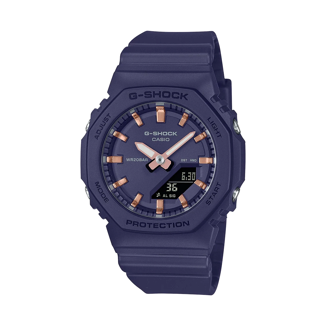 Reloj Casio G-SHOCK Mujer Anaógico-Digital Azul y Oro Rosa