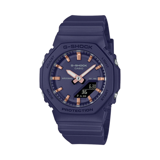 Reloj Casio G-SHOCK Mujer Anaógico-Digital Azul y Oro Rosa