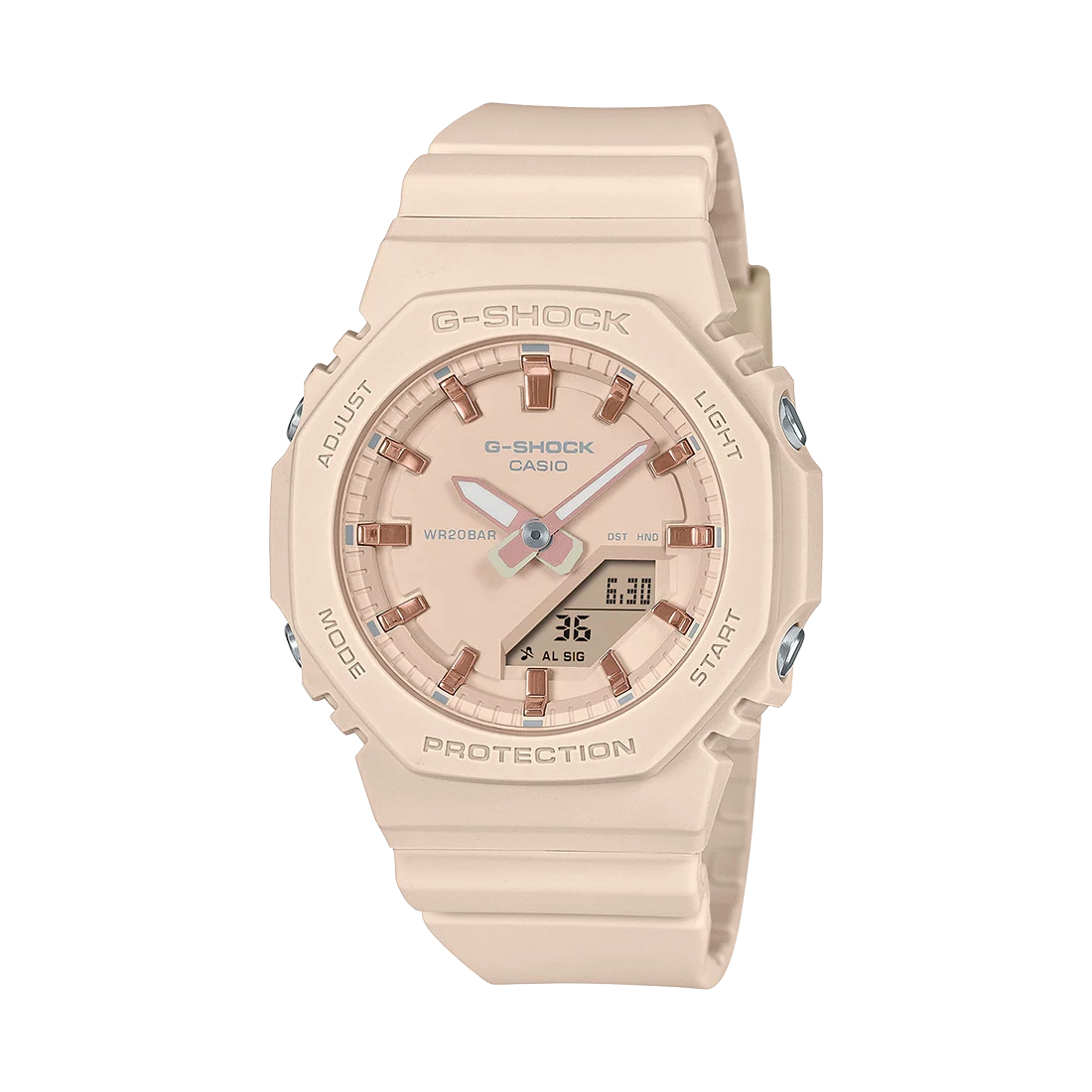 Reloj Casio G-SHOCK Mujer Anaógico-Digital Rosa y Oro Rosa