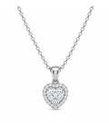 Gargantilla Corazón de Plata de Ley 925 con Moissanita