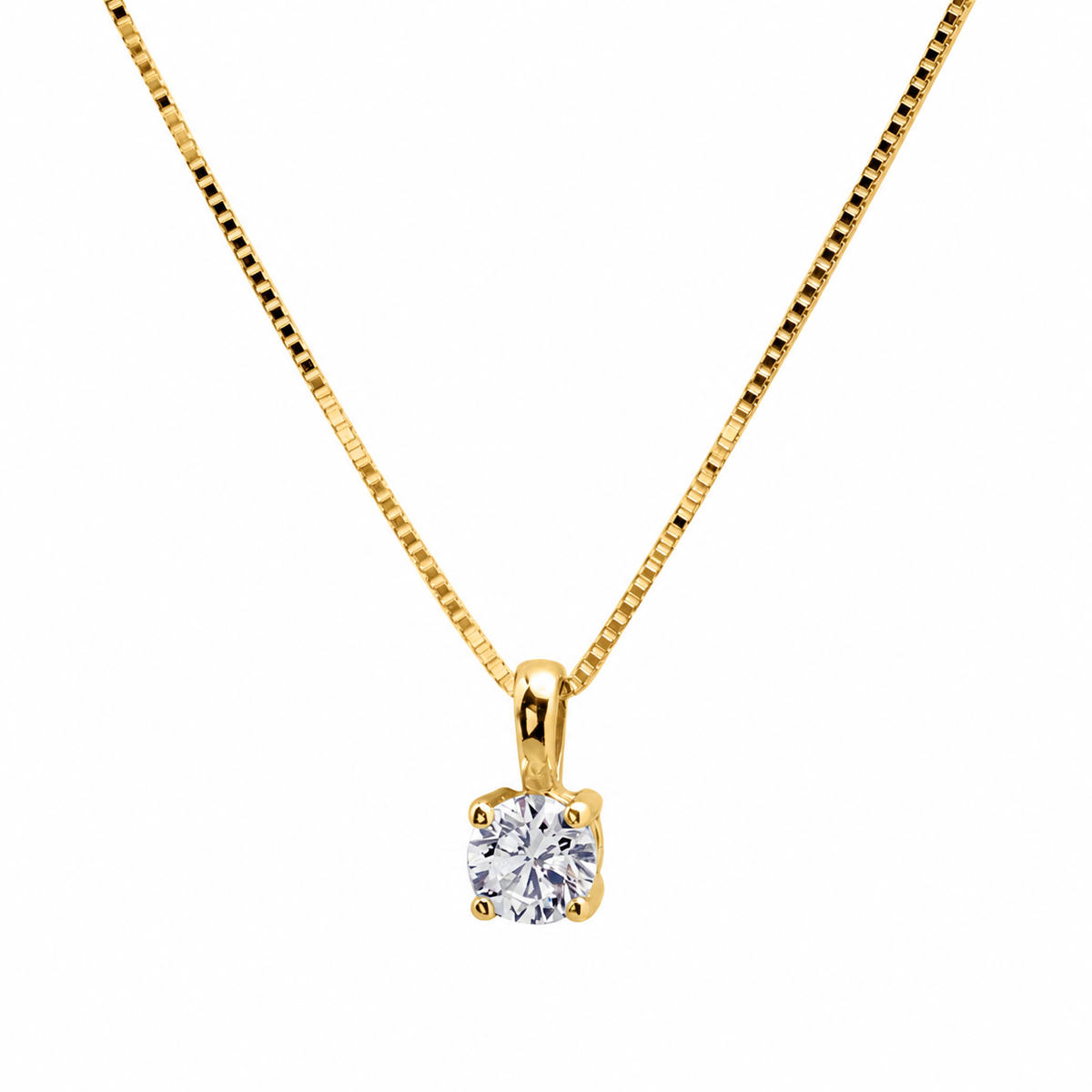 Cadena y Colgante Alisson de Oro de 18 Quilates con Diamante