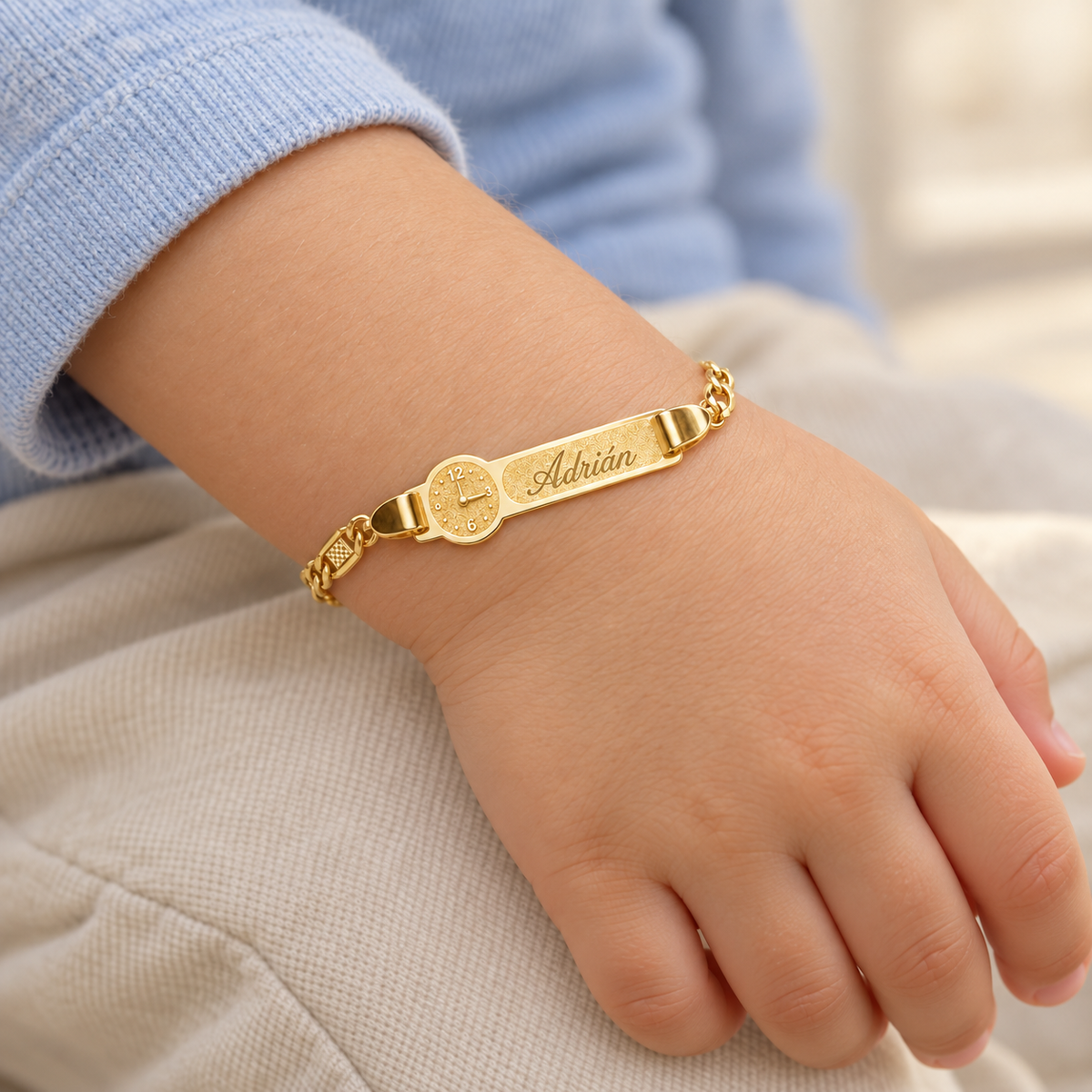Pulsera Nomeolvides de Oro de 18 Quilates para Bebé