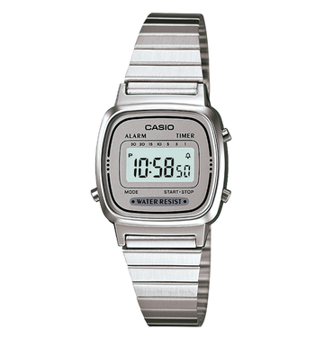 Reloj Casio Mujer Digital Classical Gris Acero Inoxidable