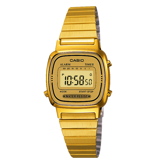 Reloj Casio Mujer Digital Classical Dorado Acero Inoxidable
