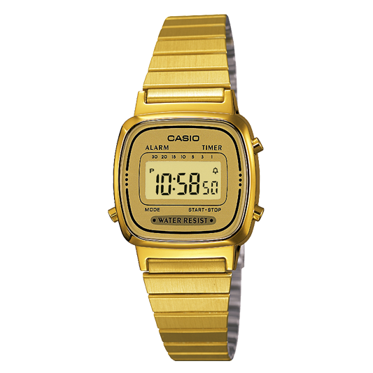 Reloj Casio Mujer Digital Classical Dorado Acero Inoxidable