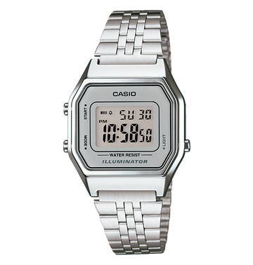 Reloj Casio Unisex Digital Classical Vintage Gris Acero Inoxidable