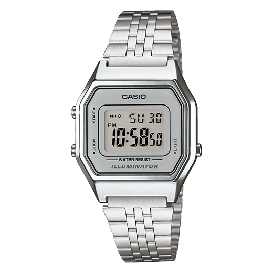 Reloj Casio Unisex Digital Classical Vintage Gris Acero Inoxidable