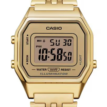 Reloj Casio Unisex Digital Classical Vintage Dorado Acero Inoxidable