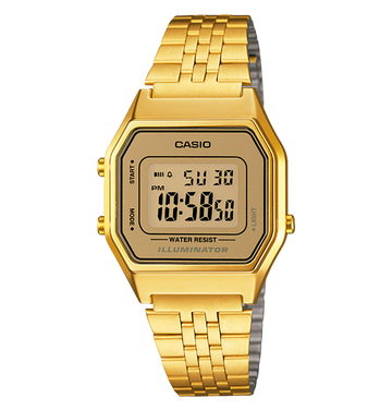 Reloj Casio Unisex Digital Classical Vintage Dorado Acero Inoxidable