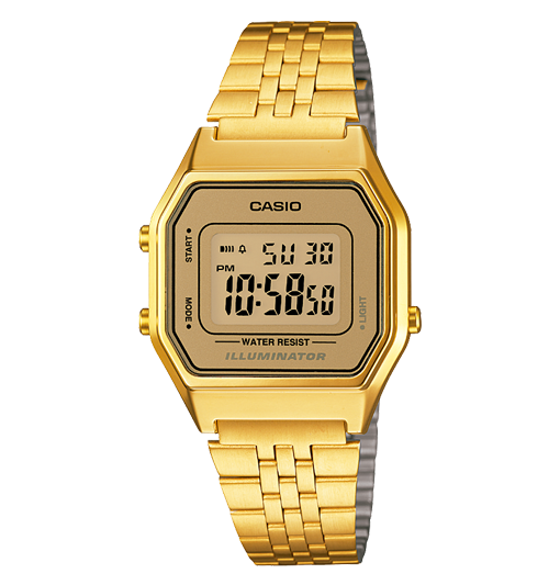 Reloj Casio Unisex Digital Classical Vintage Dorado Acero Inoxidable