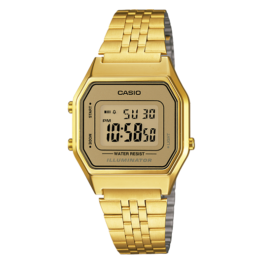 Reloj Casio Unisex Digital Classical Vintage Dorado Acero Inoxidable