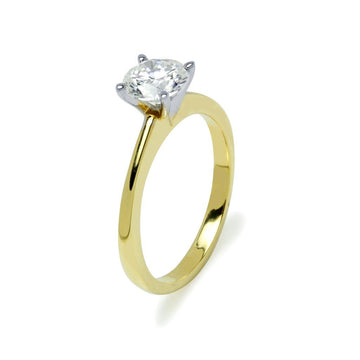 Anillo Solitario Harper con Diamante Creado 1,01 Quilates en Oro Amarillo 9 Kilates