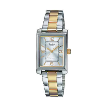 Reloj Casio Timeless Mujer Analogico Bicolor Acero Inoxidable