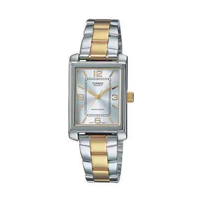 Reloj Casio Timeless Mujer Analogico Bicolor Acero Inoxidable