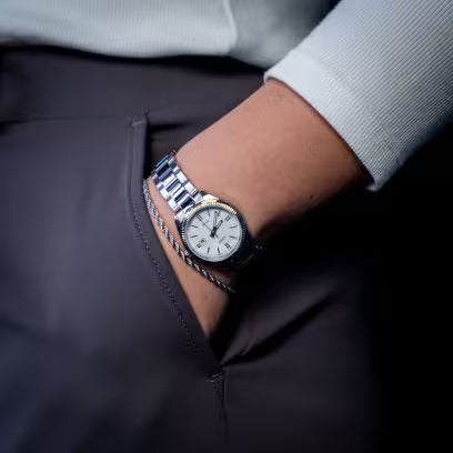 Reloj Casio Timeless Hombre Analogico Blanco Acero Inoxidable