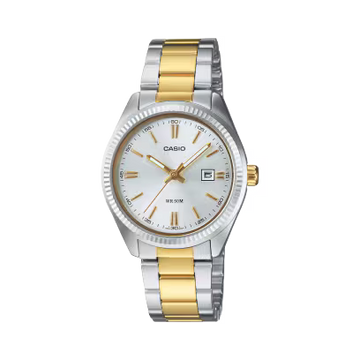 Reloj Casio Timeless Hombre Analogico Bicolor Acero Inoxidable