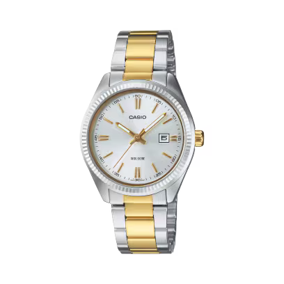 Reloj Casio Timeless Hombre Analogico Bicolor Acero Inoxidable
