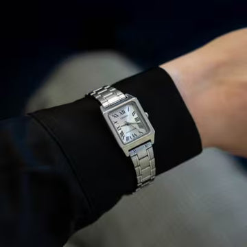Reloj Casio Timeless Mujer Cuadrangular Analogico Acero Inoxidable