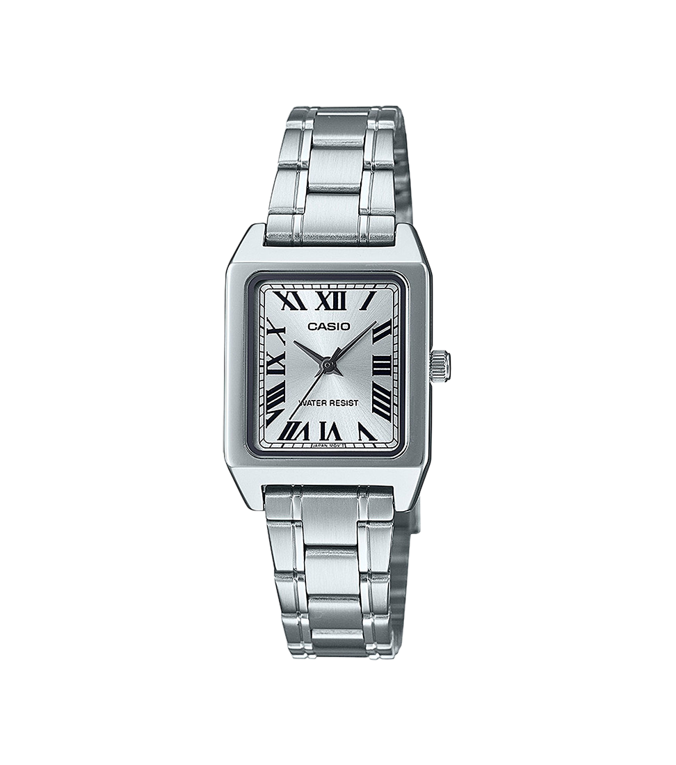 Reloj Casio Timeless Mujer Cuadrangular Analogico Acero Inoxidable