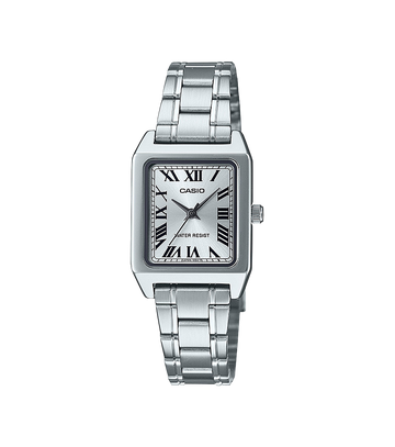 Reloj Casio Timeless Mujer Cuadrangular Analogico Acero Inoxidable