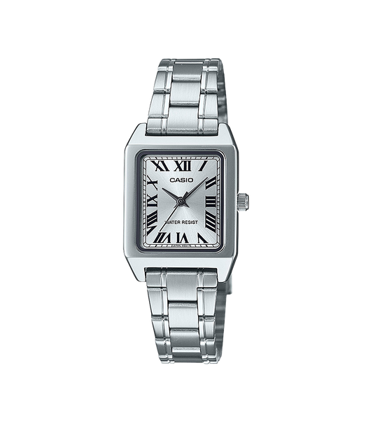 Reloj Casio Timeless Mujer Cuadrangular Analogico Acero Inoxidable