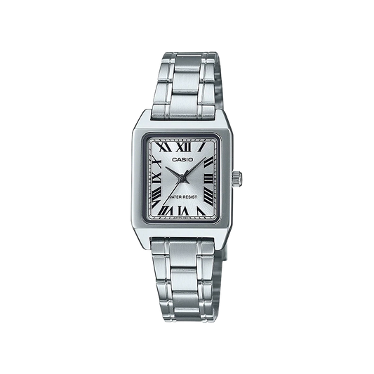 Reloj Casio Timeless Mujer Cuadrangular Analogico Acero Inoxidable