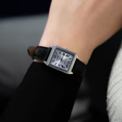 Reloj Casio Timeless Mujer Cuadrangular Analogico Negro Piel
