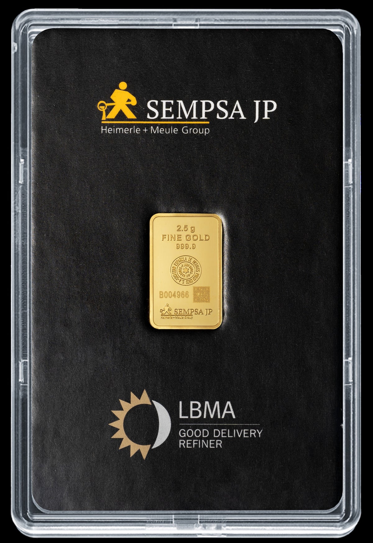 Lingote de Oro SEMPSA de 2,5 gramos