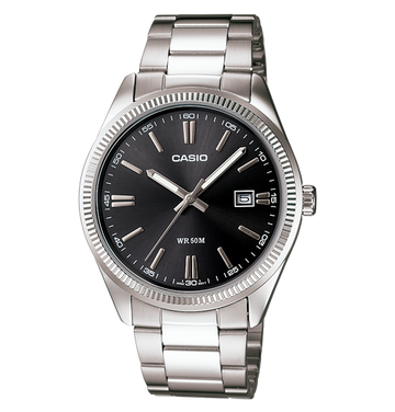 Reloj Casio Timeless Hombre Analogico Negro Acero Inoxidable