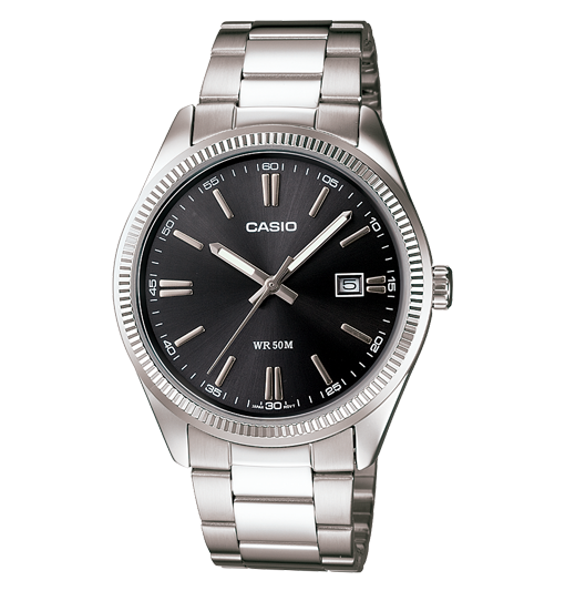 Reloj Casio Timeless Hombre Analogico Negro Acero Inoxidable