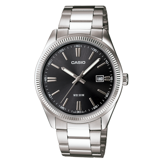 Reloj Casio Timeless Hombre Analogico Negro Acero Inoxidable