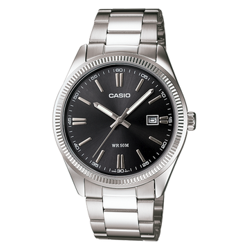 Reloj Casio Timeless Hombre Analogico Negro Acero Inoxidable