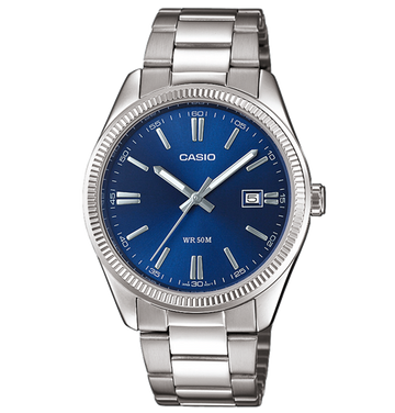 Reloj Casio Timeless Hombre Analogico Azul Acero Inoxidable