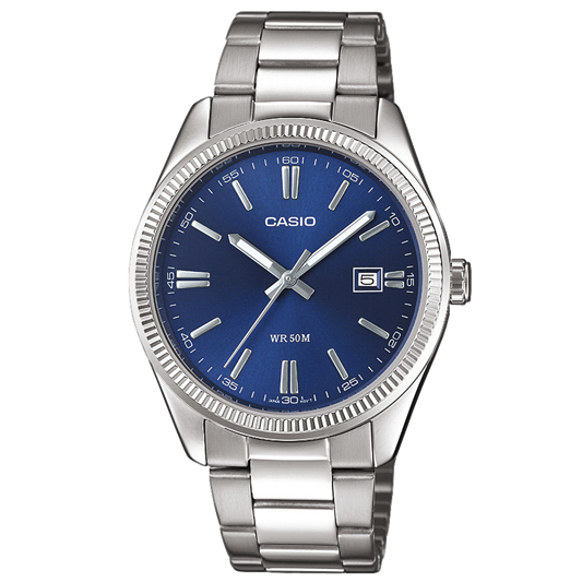 Reloj Casio Timeless Hombre Analogico Azul Acero Inoxidable