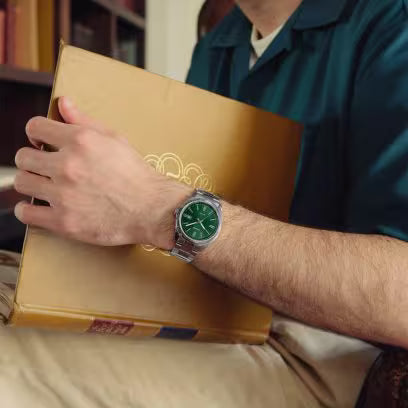 Reloj Casio Timeless Hombre Analogico Verde Acero Inoxidable