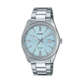 Reloj Casio Timeless Hombre Analogico Azul Celeste Acero Inoxidable