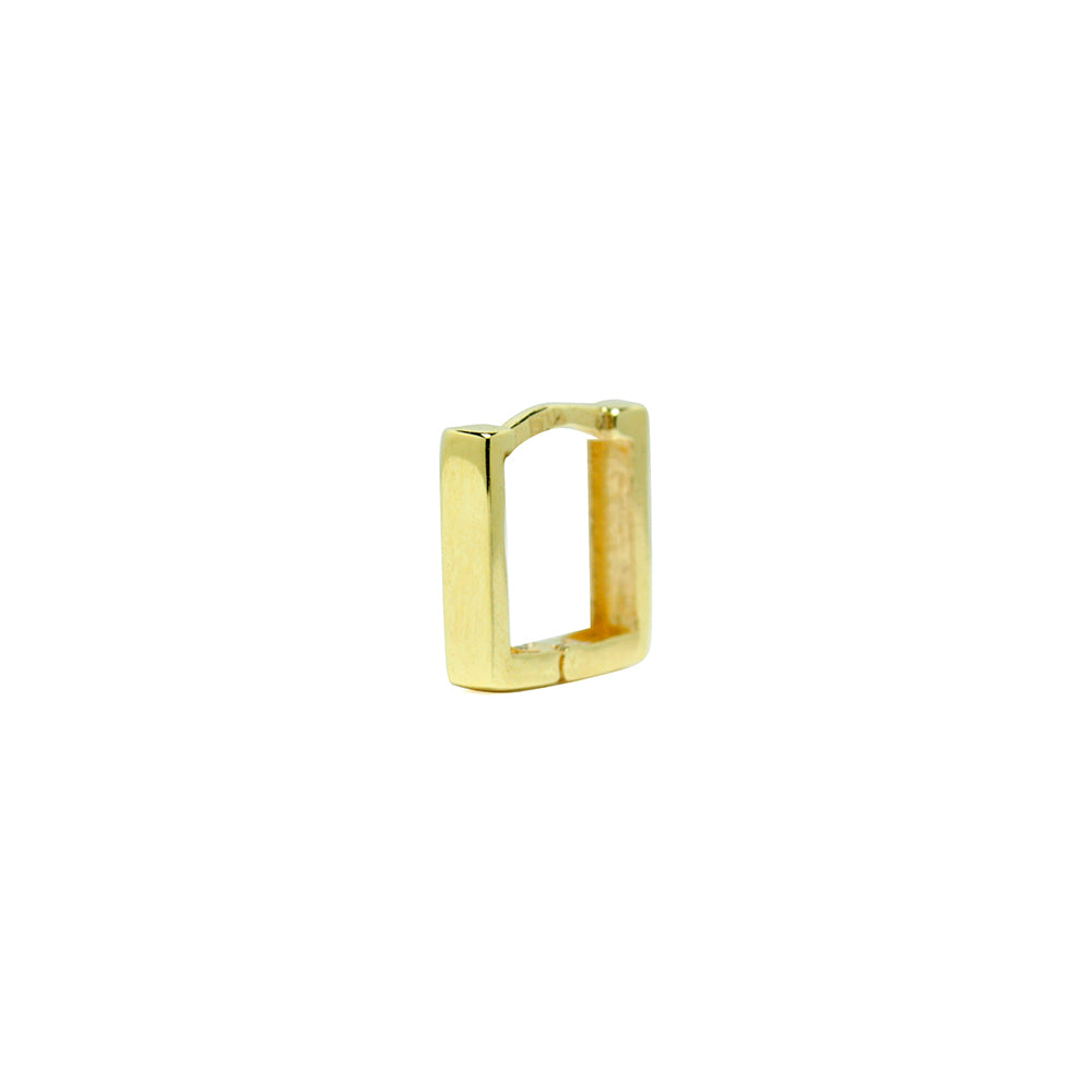 Piercing Cuadrado Liso en Oro Amarillo 9 Kilates