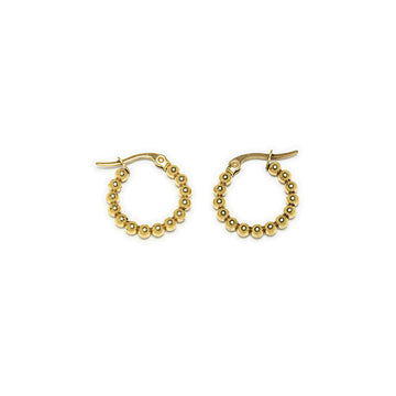 Pendientes Aros con Bolitas Acero Tesi García
