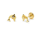 Pendientes Dormilonas de Oro de 9 Quilates con Circonita