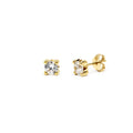 Pendientes de Plata de Ley 925 con Baño de Oro y Circonita