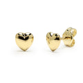 Pendientes de Presión Corazón de Oro de 9 Quilates