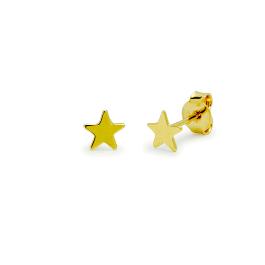 Pendientes Estrella en Plaqué Oro de 3 Micras