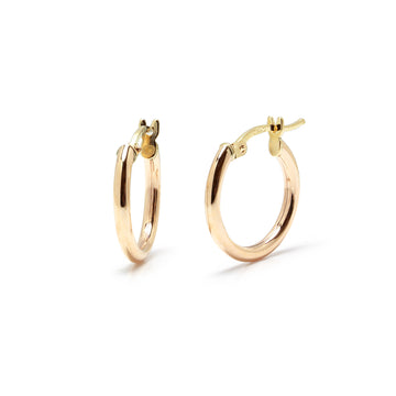 Aros Tubo Lisos 16x2 mm en Oro Amarillo 9 Kilates