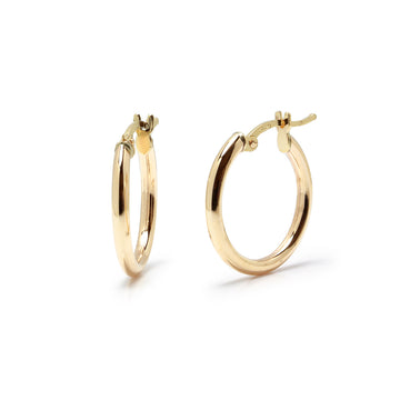 Aros Tubo Lisos 18x2 mm en Oro Amarillo 9 Kilates